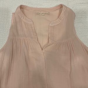 Xirena gauze light pink tank